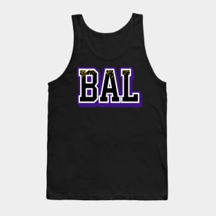 Baltimore Football Retro Sports Letters Tank Top